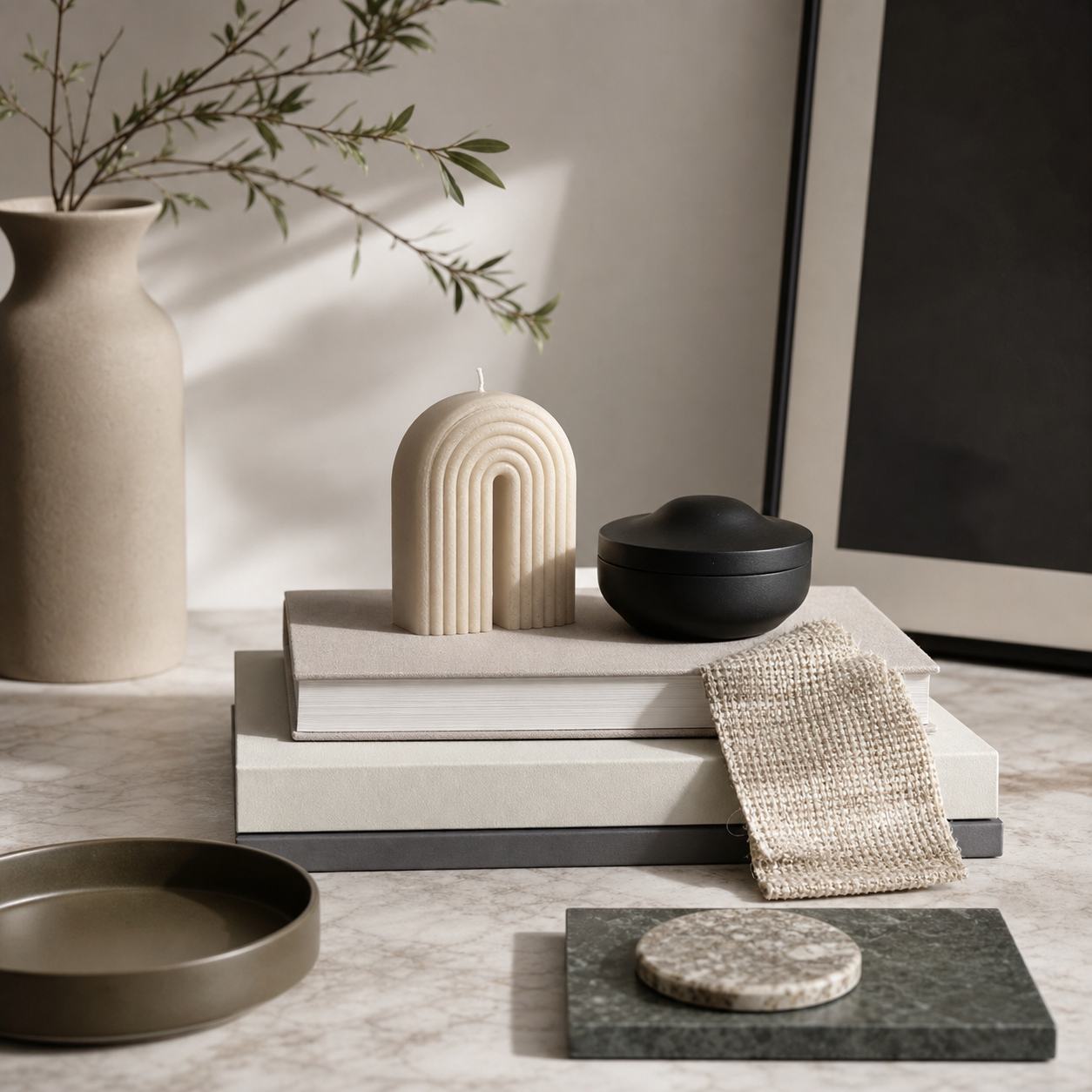 Interior styling objects and design materials