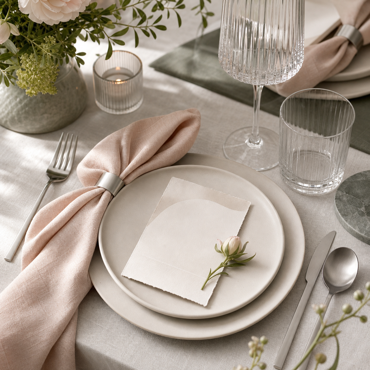 Contemporary dining place setting