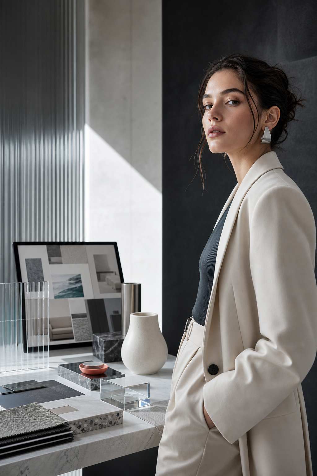 Contemporary editorial portrait with modern design styling